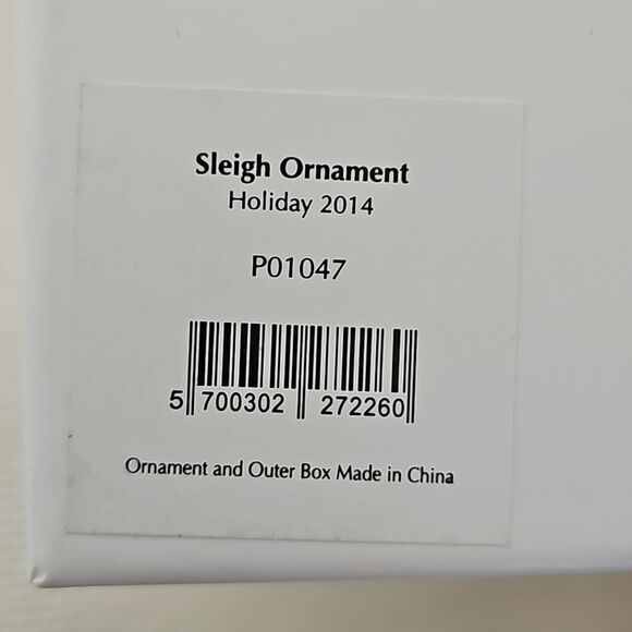 Pandora Holiday 2014 Sleigh Ornament White/ Silver - Picture 7 of 16